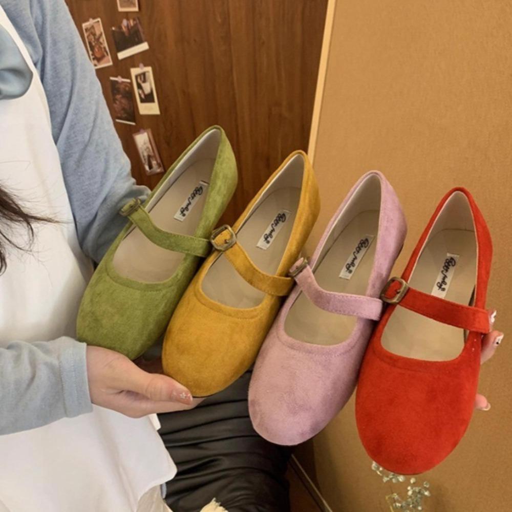 Fashion 2025 Women Flats Soft Leather Dress Shoes Spring Brand New Round Toe Shallow Slip on Ladies Casual Ballet Shoes35-40