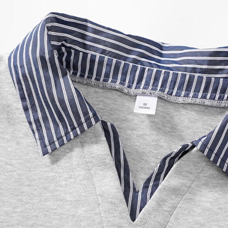 NASA MARVEL Men's V-Neck Faux Two-Piece Sweatshirt