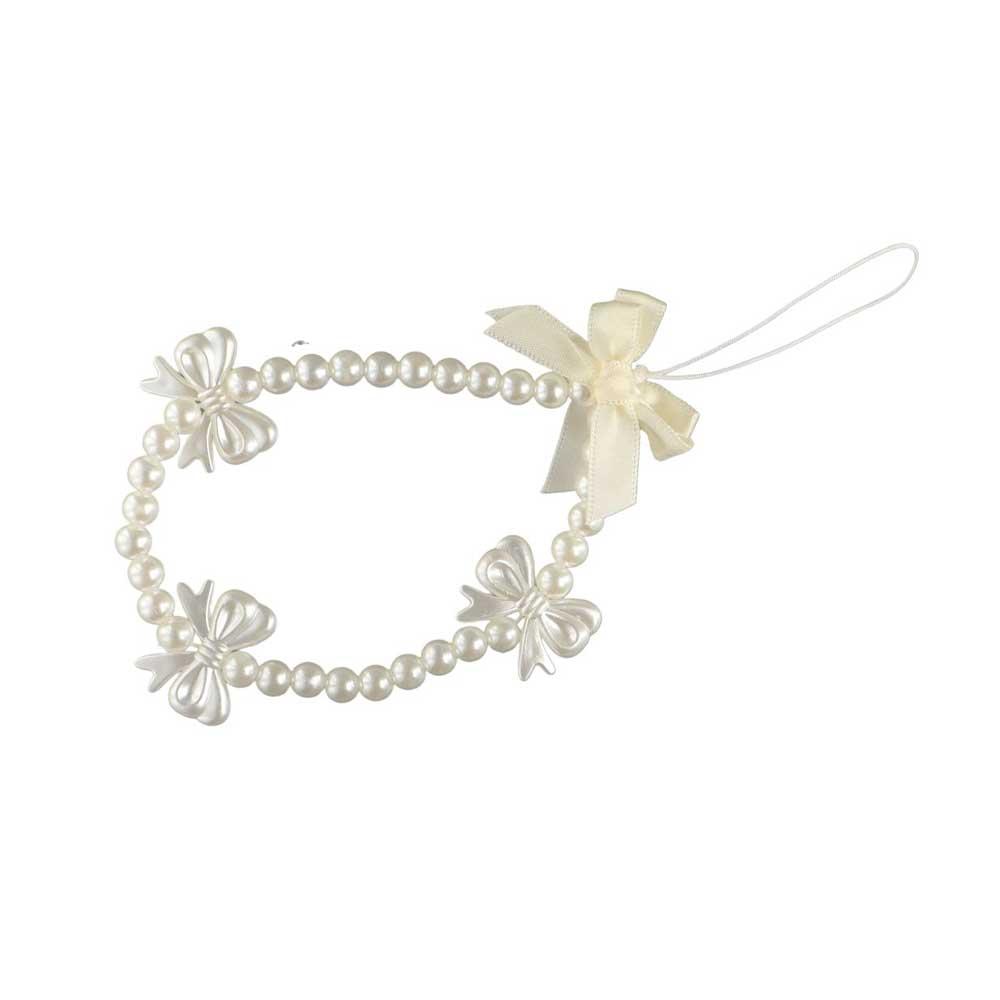 Phone Chain Hanging Rope Pearl Bow Hand Strap Wrist Hand Lanyard Phone Charm Mobile Phone Straps