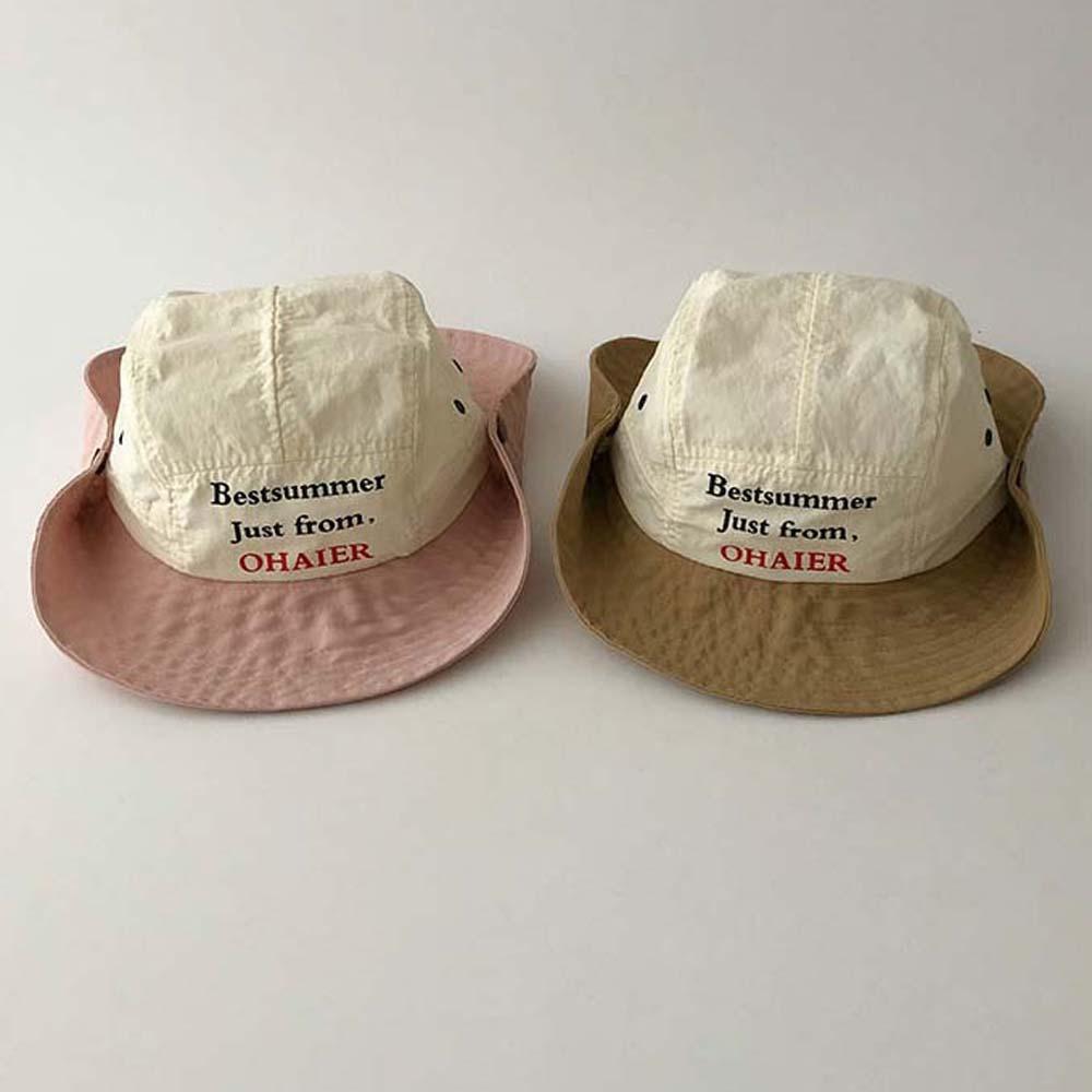Korean Style Summer Kid Sun Hat Comfortable Quick-dry Fisherman Hat Candy Color Bucket Cap  Boys