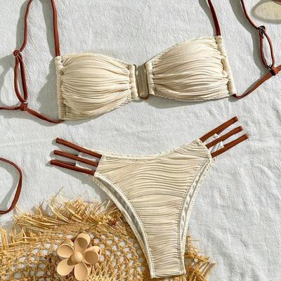 Bikini Badeanzug Sexy Bequem 3-teilig Damen Bademode Zweiteiliges Set