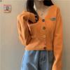 Women Sweater Cardigan Solid Korean V-neck Knitted Cardigan Lady Casual Slim Colorful Single Breasted Short Jumper Coats