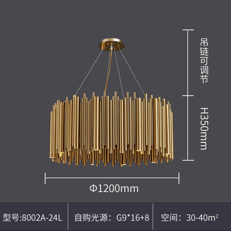 Żyrandol do salonu Willa duplex nowoczesny prosty stal nierdzewna kreatywny żyrandol oświetlenie wnętrza światła LED złoty