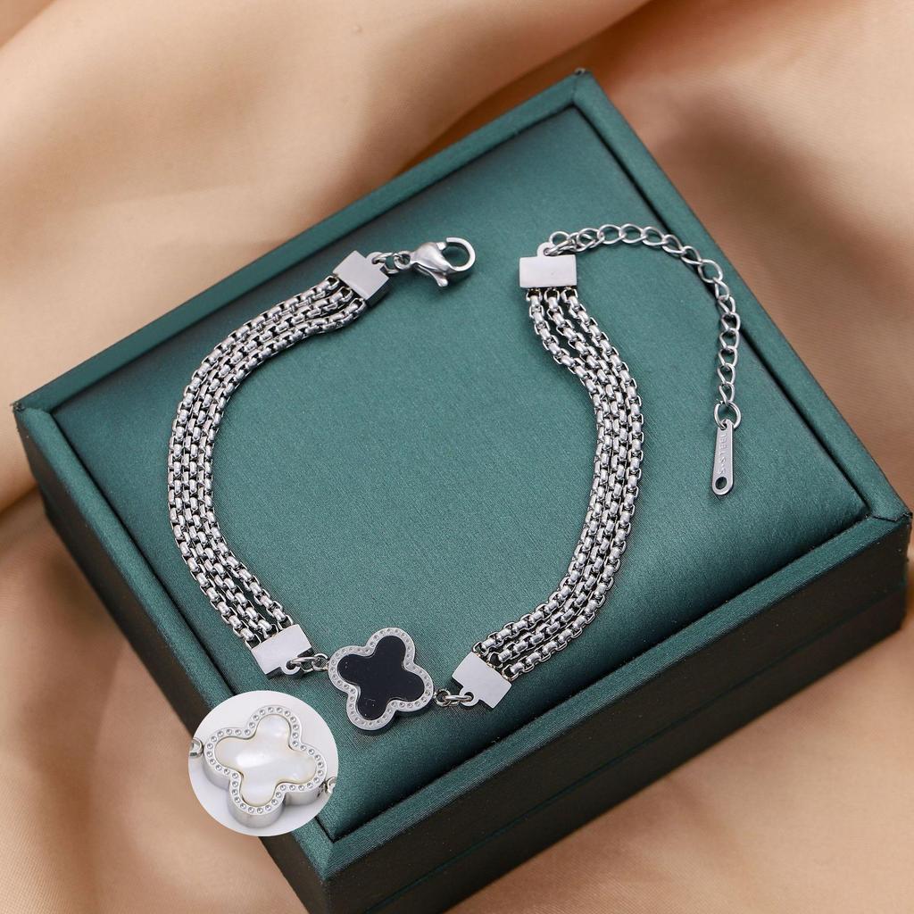 Elegantes Damenarmband aus Titanstahl - Stilvolles High-End-Design, Leichter Luxus, Vielseitiges Modeaccessoire