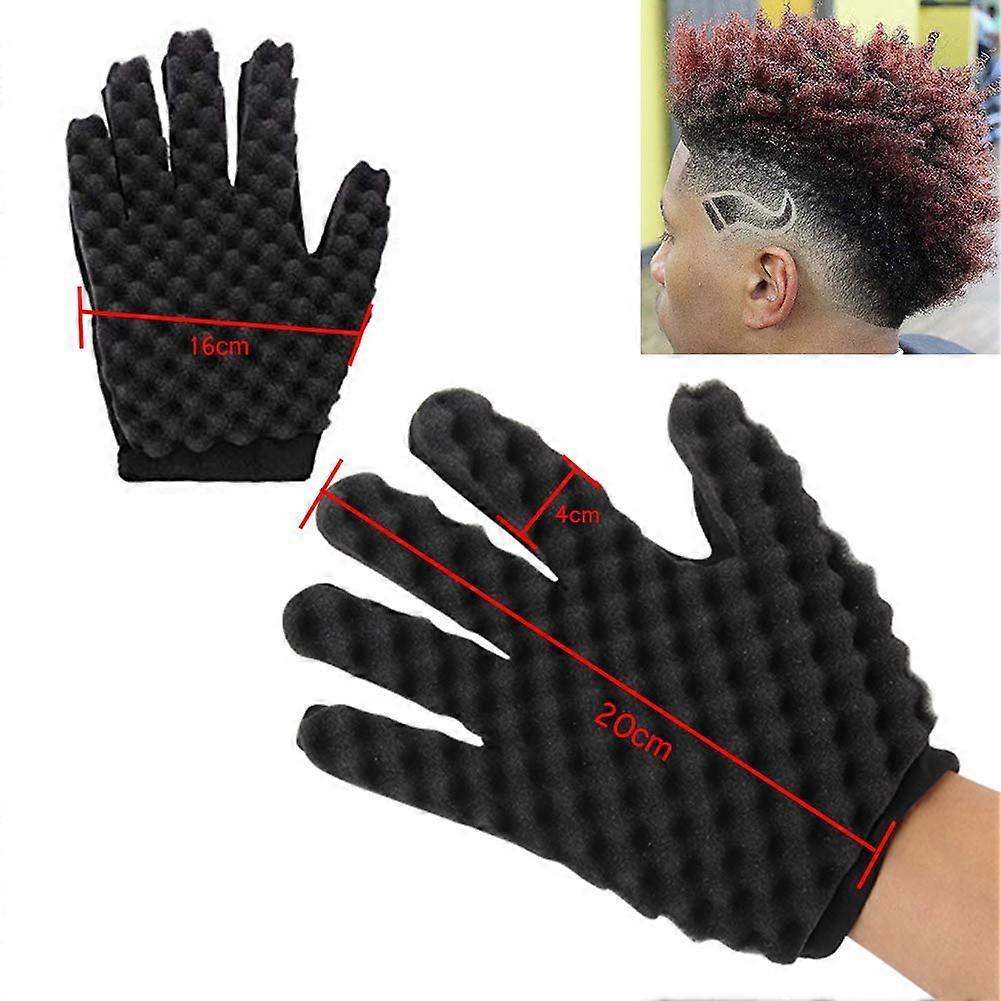 Hair Sponge Brush Hair Sponge Gloves,Curls Coil Magic Tool,New Double Side Two In One Magic Twist Hair Sponge Afro