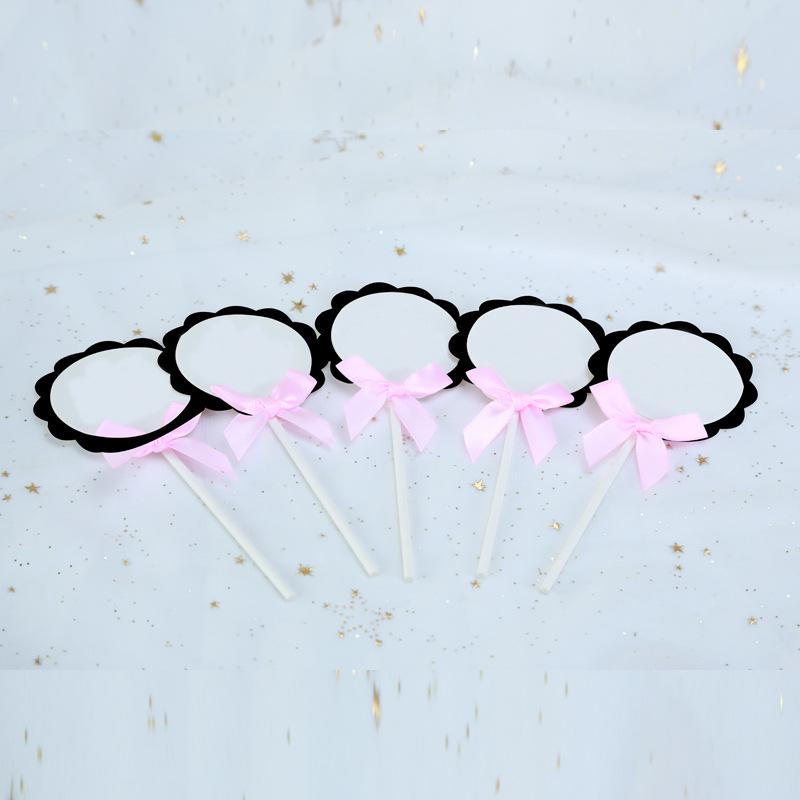 Crown Design Round Writing Plate Card for Cake Decoration