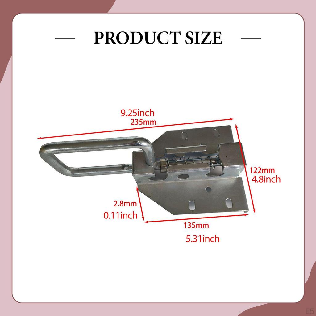 Door Lock Easy Installation Slide Latch Accessories for Courtyard Garden Metal Fence Outside