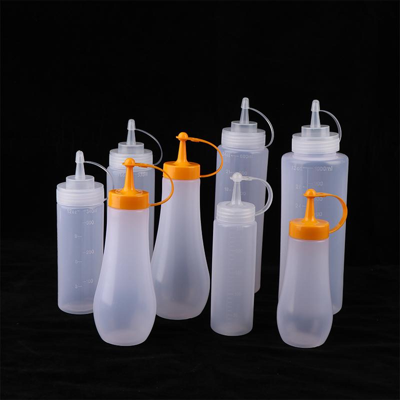 250-1000Ml Condiment Squeeze Bottles Ketchup Mustard Salad Bbq Sauces Olive Oil Dispenser Kitchen Tools Squeeze Seasoning Bottle