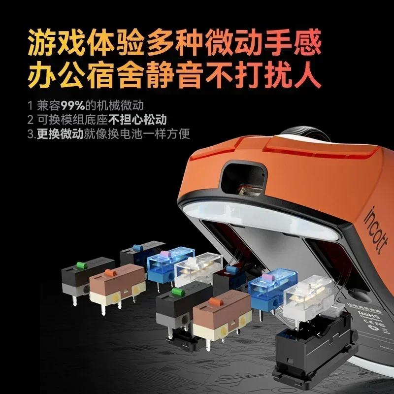 Incott G24 Pro Wireless Mouse Gaming Mouse 2 Mode Light Weight Mouse 2.4g Paw3950 Support 8k Receiver 32000dpi Gaming Mouse Gift
