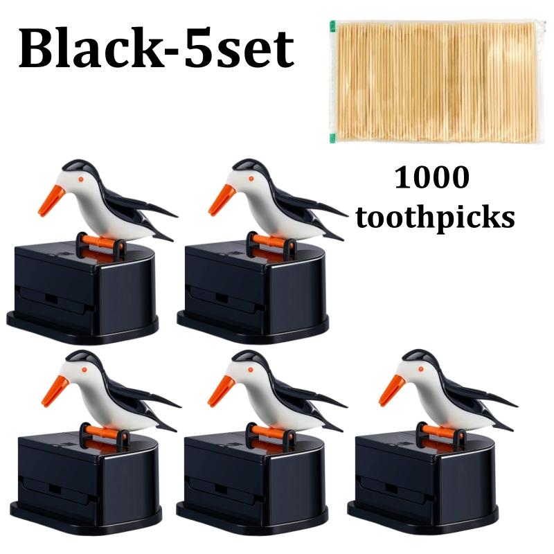 Creative Little Bird Toothpick Dispenser Holder Fun Woodpecker Holder Cute and Funny Bird Shape Toothpick Case for Kitchen