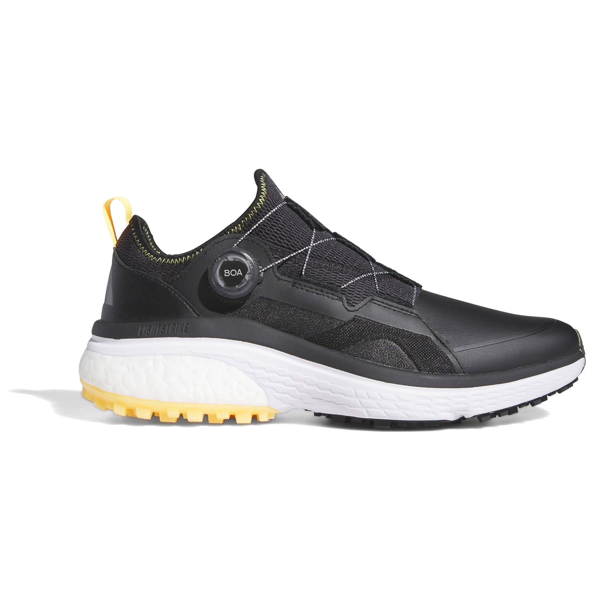 

Кроссовки для гольфа Solar Motion Boa Core Silver Gold cm [Adidas Golf] мужские черные/темные металлические/солнечные 26.0