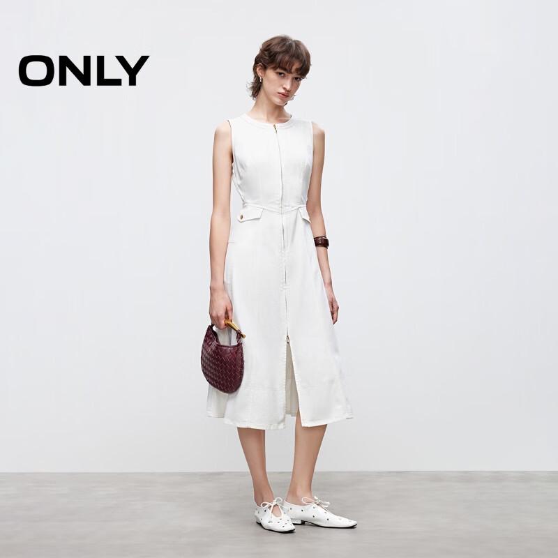 ONLY 2025 Fall Washed Two-Way Zipper Sleeveless Denim Dress