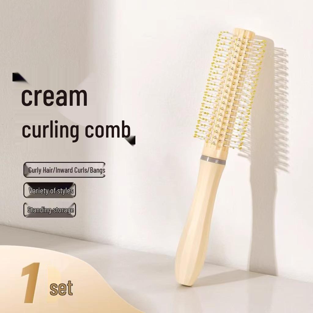Fluffy Cushion Long Hair Comb Set: Airbag, Straightener, Curler, and Massage Comb for Students and Women.