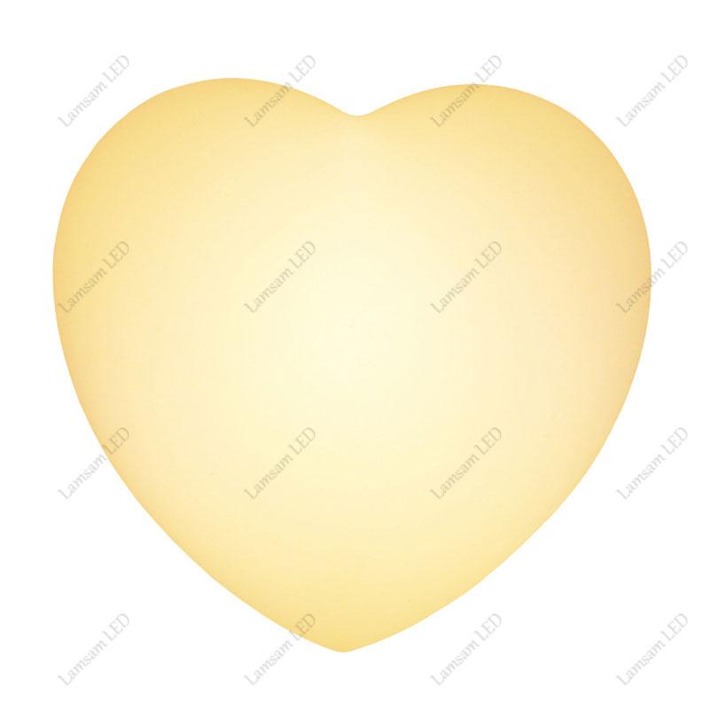 Heart-shaped Lamp Ambient Desk Light Tricolored/RGB Dimmable USB Rechargeable LED Color-changing Night Light for Home Decoration