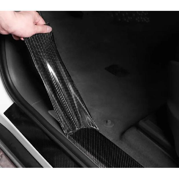 Useful Practical Vinyl Film Carbon Fiber Vinyl Film Carbon Fiber 10cm*3m Car Door Sill Scuff Parts Stickers Tape