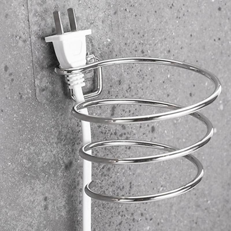 Wall Mounted Holder Hair Dryer Storage Rack Spiral  Hanger Using In Bathroom Salon Stylist Tool Drier Accommodation Bracket