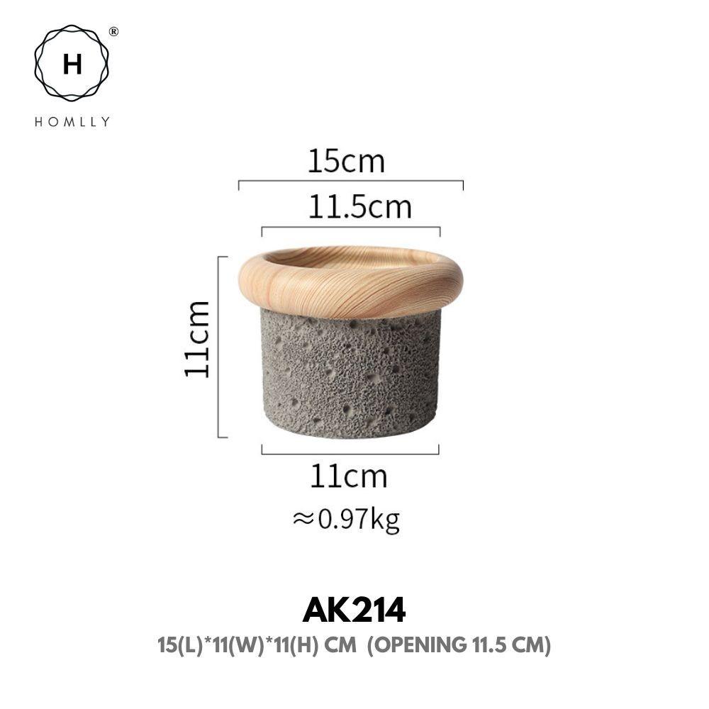 Homlly Nordic Cement Bonsai Green Flower Pot (Different Shapes)  ( X3PCS)