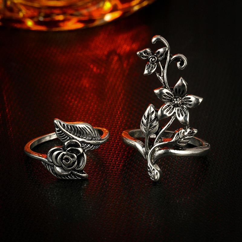 Silver Retro Punk Boho Ring Set 91