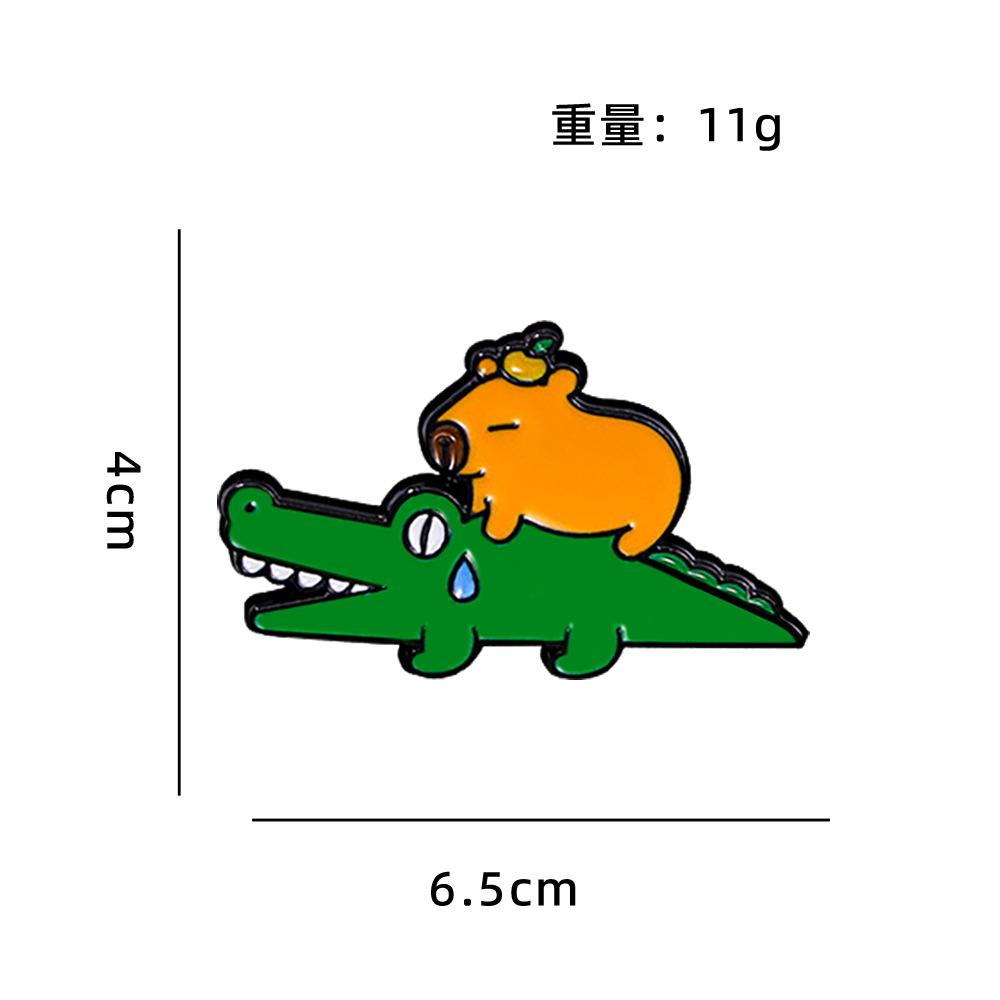 Strong Adsorption Metal Capybara Fridge Magnet, Creative Cute Cartoon Animal Magnetic Sticker, Decorative Magnet for Home Kitchen Refrigerator