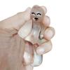 Clear Robot Stress Relief Toy Slow Rising Smiling Robot Squeeze Toy Soft TPR Transparent Cartoon Robot Fidget Sensory Toy