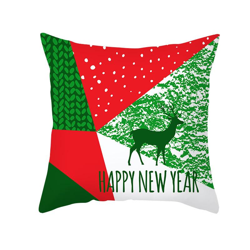 Nordic Christmas Pillowcase Printed Elk Snowflake Sofa Cushion Cover Office Cushion Cover Home