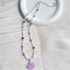 Dopamine summer colored shells gradually change beaded necklace new spring and summer seaside vacation style versatile chain