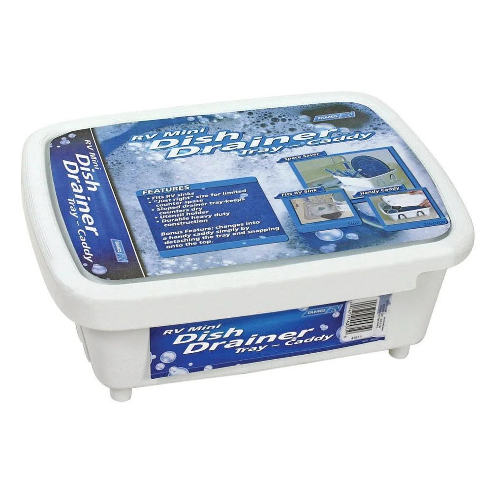 Mini Dish Drainer and Tray RV Sink Countertop Space Saver Snap On Drainage Rack Compact Storage Solution