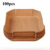 50/100Pcs Air Fryer Disposable Paper Liner Non-Stick Barbecue Plate Round Oven Pan Pad  for Air Fryer Micro-Wave