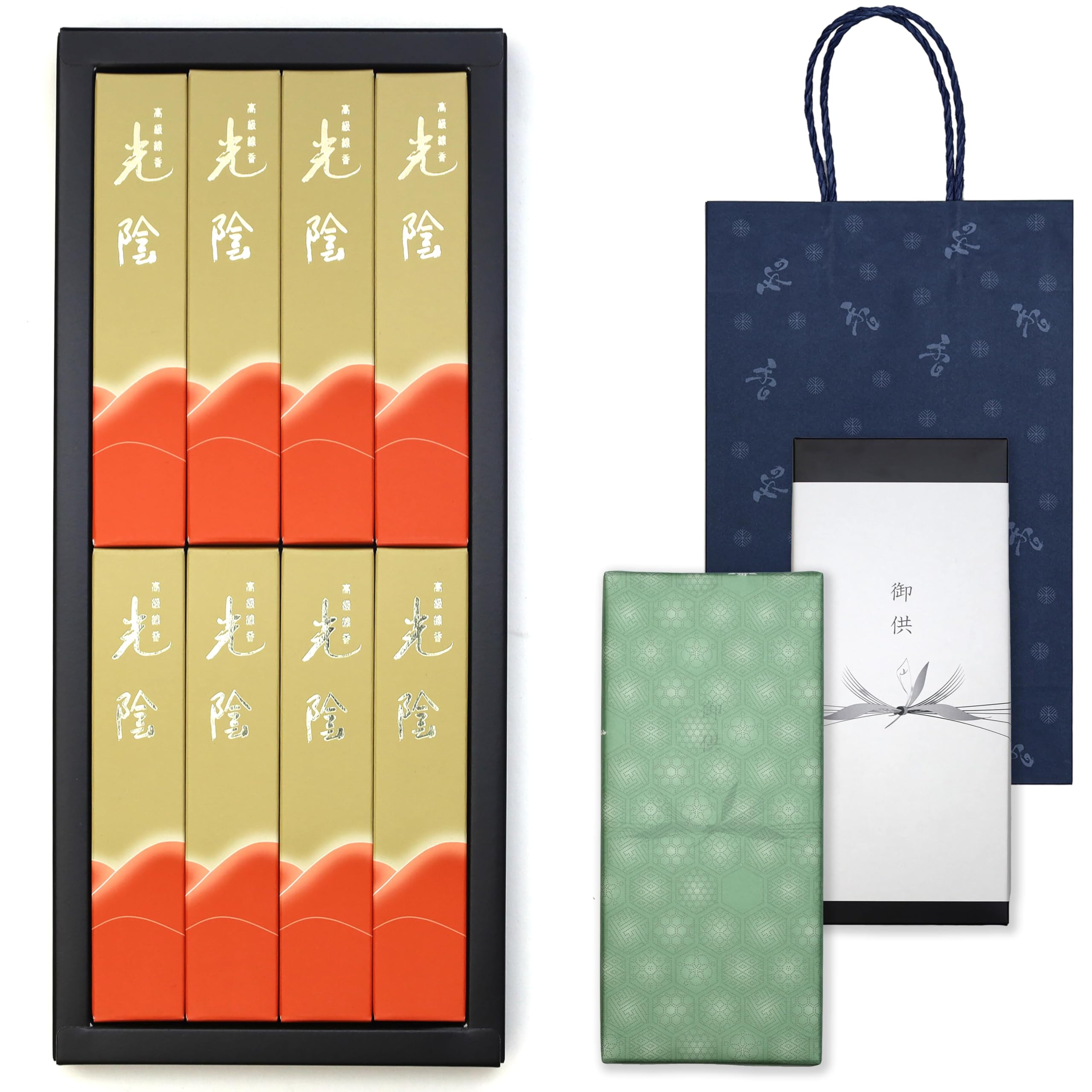 

Sympathy Incense Gift with Inner Wrapping and Carry Made in Low Incense for Memorial First and 49th Day [Koiin Byakudan] Bag, Japan, Smoke,