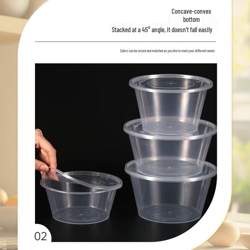 Hansheng Disposable PP Round Meal Prep Containers