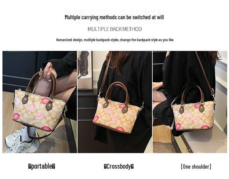 2025 Trendy Women's Crossbody & Shoulder Tote - Simple Print, PU Texture