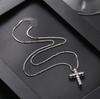 2021 S925 Silver Cross Zircon Pendant Necklace