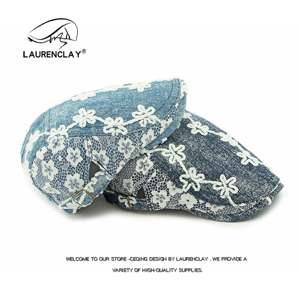 Personalized Jacquard Hat Female British Vintage Beret Casual Washed Cowboy Hat Cap Forward Hat