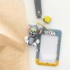Tom and Jerry Long Rope Canvas Pass Case, IC Card Case, Pass Card Holder, Meal Card Holder, Bus Card Holder, Campus Access Card Holder, Commuter Pass