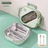 Korean Style 304 Stainless Steel Insulated Lunch Box for Men, Women, Students, and Office Workers