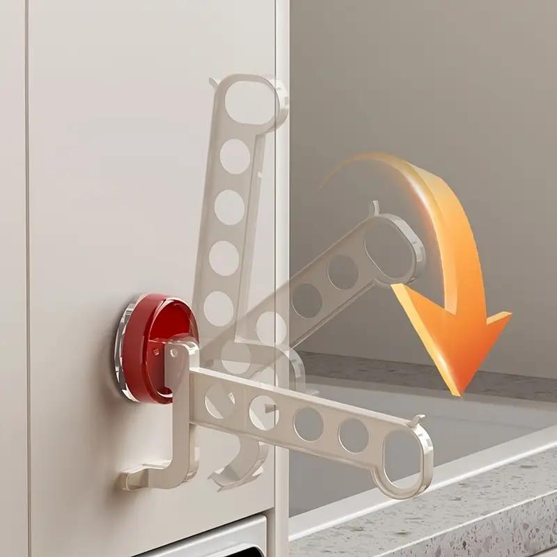 1KS 5otvorová přísavka Věšák na oblečení Úložný stojan Domácí Balkon Multifunkční Nástěnný stojan na sušení oblečení Úložný stojan
