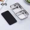 1/2Pcs Snack Box Double Compartment Stainless Steel Container Anti-Leak Design Dishwasher Safe Sauces Dressings Box