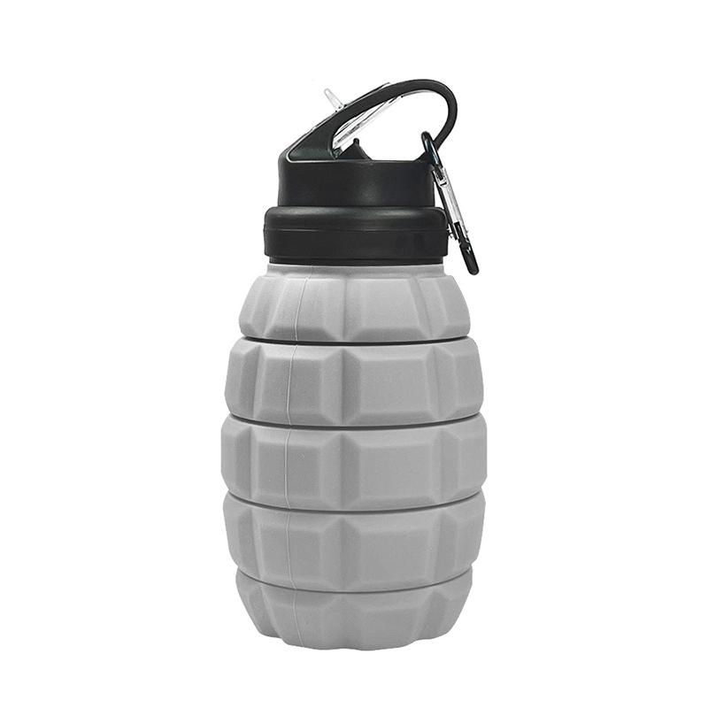 Retractable Foldable Water Bottle High Temperature Resistant Food Grade Silicone Camouflage Biking Hiking Athletic Water Bottle