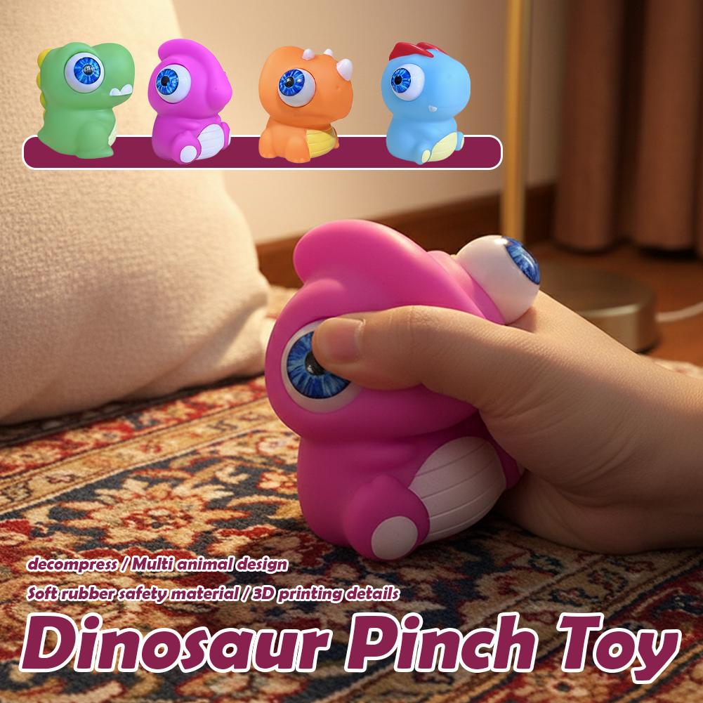 Trendy Big Eye Popping Dinosaur Toy - Cute T-Rex Stress Toy, Gel Soft With Fidget Pvc Rebound Fun Material Quick Relief L7R4