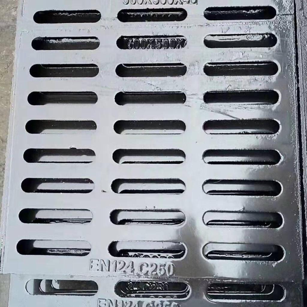 Heavy-Duty Ductile Iron Rain Grate for Garage Sewer Trench Drain, 500x500 Load Bearing