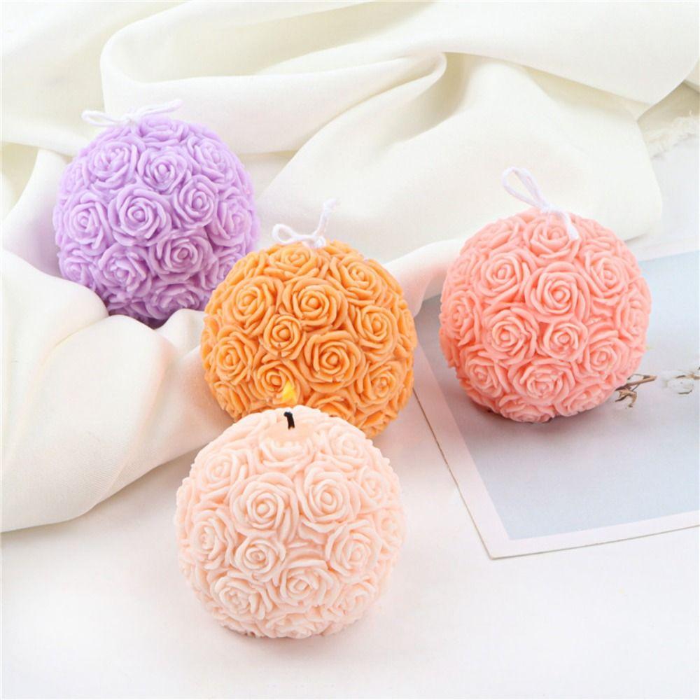 Silicone Flower Ball Mold 3D Rose Mold Fragrance Candle Candle Mold  Home Decor