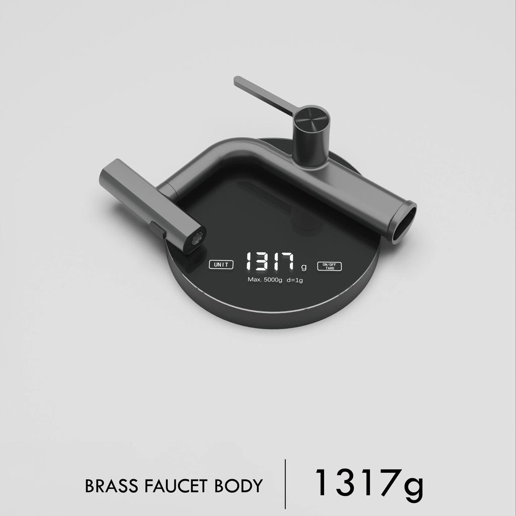 Brass Waterfall Bathroom Basin Faucet Gray/Brushed Gold Pull-out Washbasin Hot And Cold Mixed Basin Tap