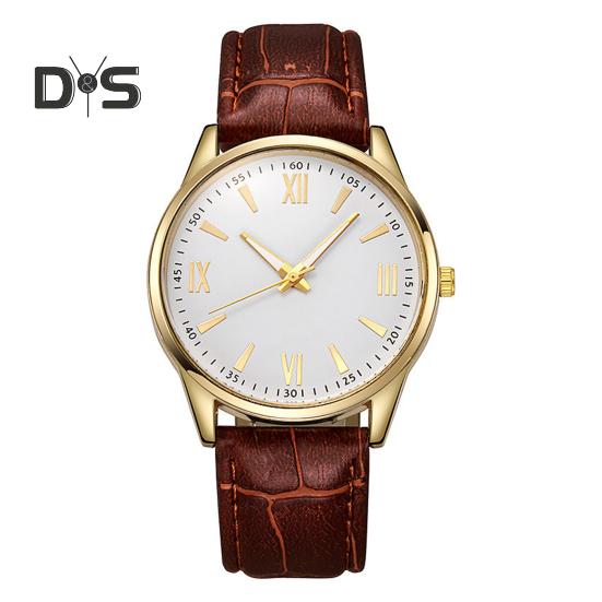 Ceas de Afaceri pentru Bărbați Cadran Rotund Curea din Piele Sintetică Mișcare Quartz Adolescenți Adulți Ceas de Mână Rochie Formală Accesoriu Bijuterii de Modă