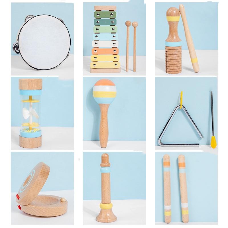 Baby Music Toys Montessori Wooden Toys Child Percussion Instruments  Early Educational Toys Birthday Gifts for Toddlers Girl Boy