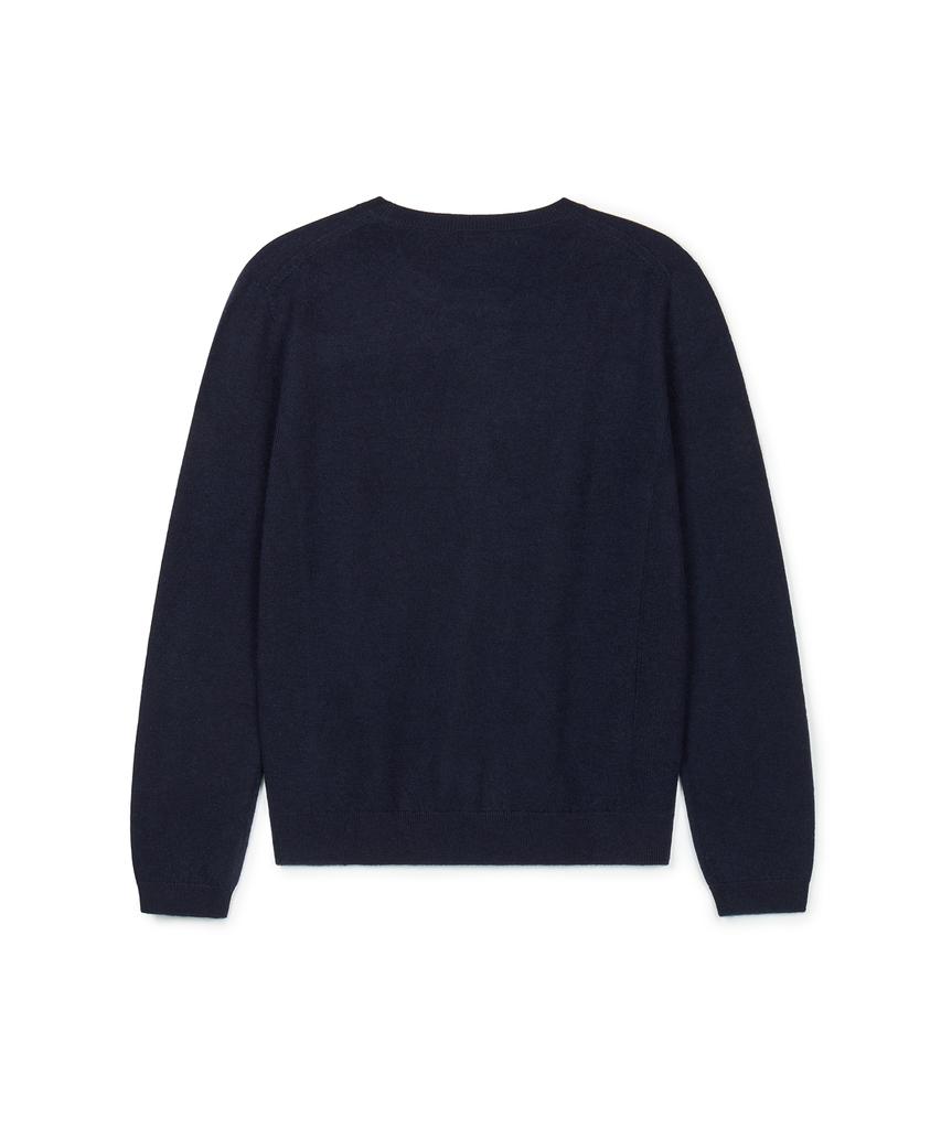 USPOLOASSN Merino Wool Round Knit_Dark Navy