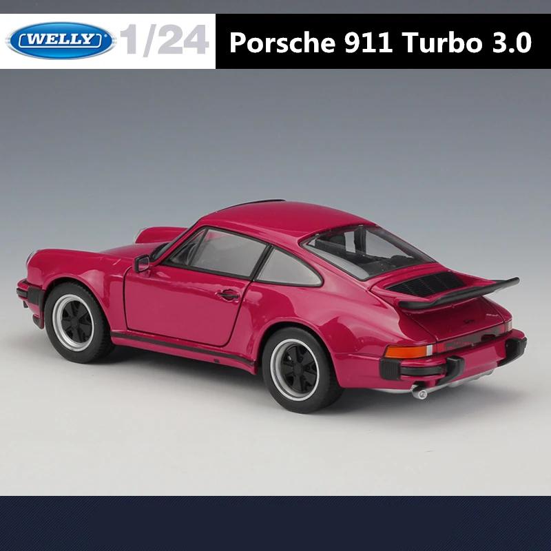 WELLY 1:24 1974 Porsche 911 Turbo 3.0 Alloy Sports Car Model Diecast Metal Toy Vehicle Car Model Simulation Collection Kids Gift