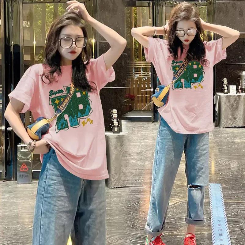 

Women s Loose Fit Pure Cotton T-Shirt with Straight Shoulders - Summer 2024 Design M fits up to 100 lbs