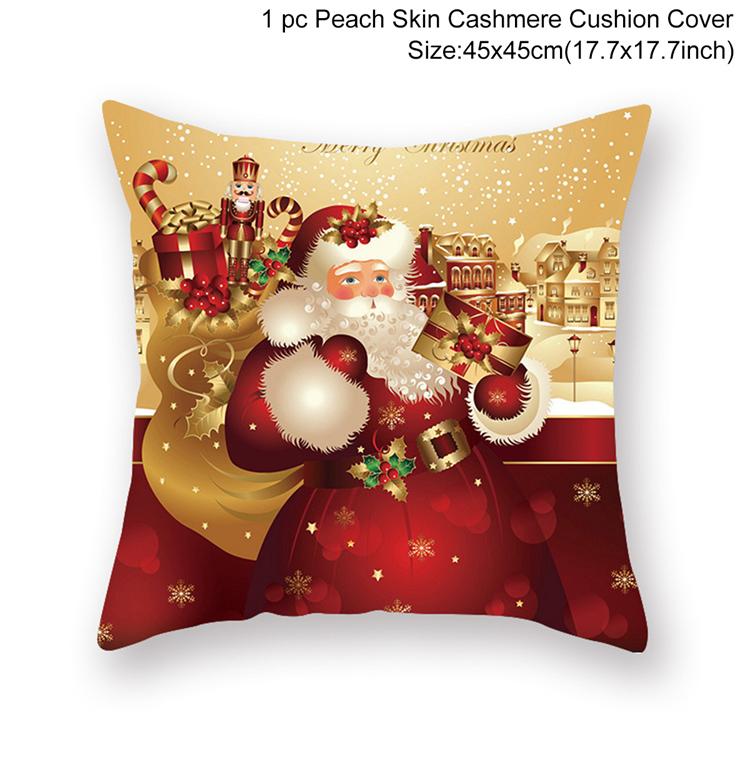 2022 Cartoon Christmas Style Collection Cushion Cover Printed Pillow Living Room Decorative Pillowcase Pillowcase Aesthetics