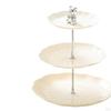 Dessert Cupcake Display Stand 3 Tier Table Centerpiece Pastry Serving Tray with Metal Rod for Tea
