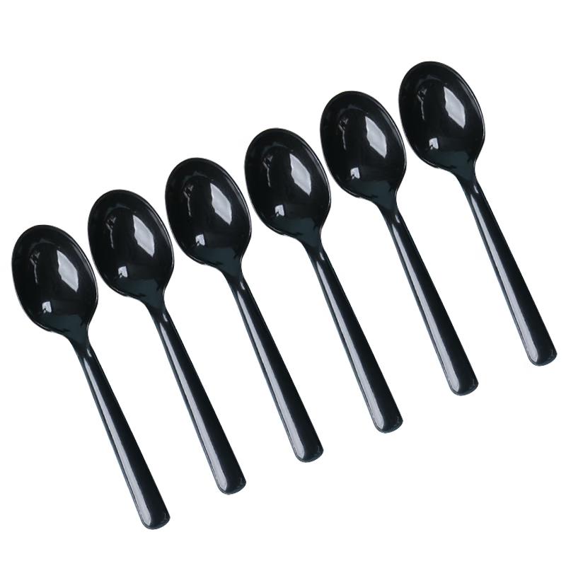 

Disposable Black Long-Handled Spoons